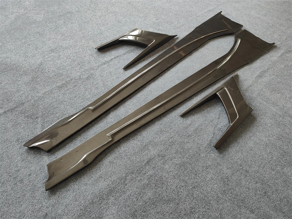 Высококачественные боковые юбки из углеродного волокна, комплект кузова для автомобильных аксессуаров в стиле I8 TC