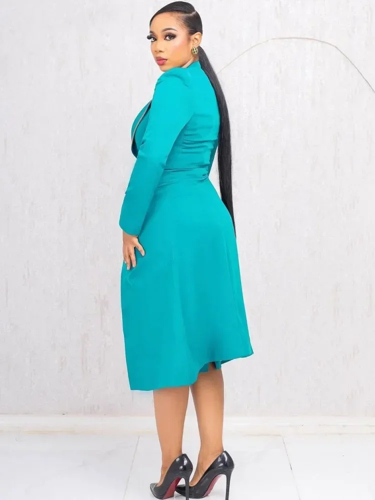 طقم داشيكي أفريقي مكون من قطعتين للنساء فستان ميدي مطبوع عليه أنقرة للخريف والشتاء طقم ملابس نسائية من Vetement