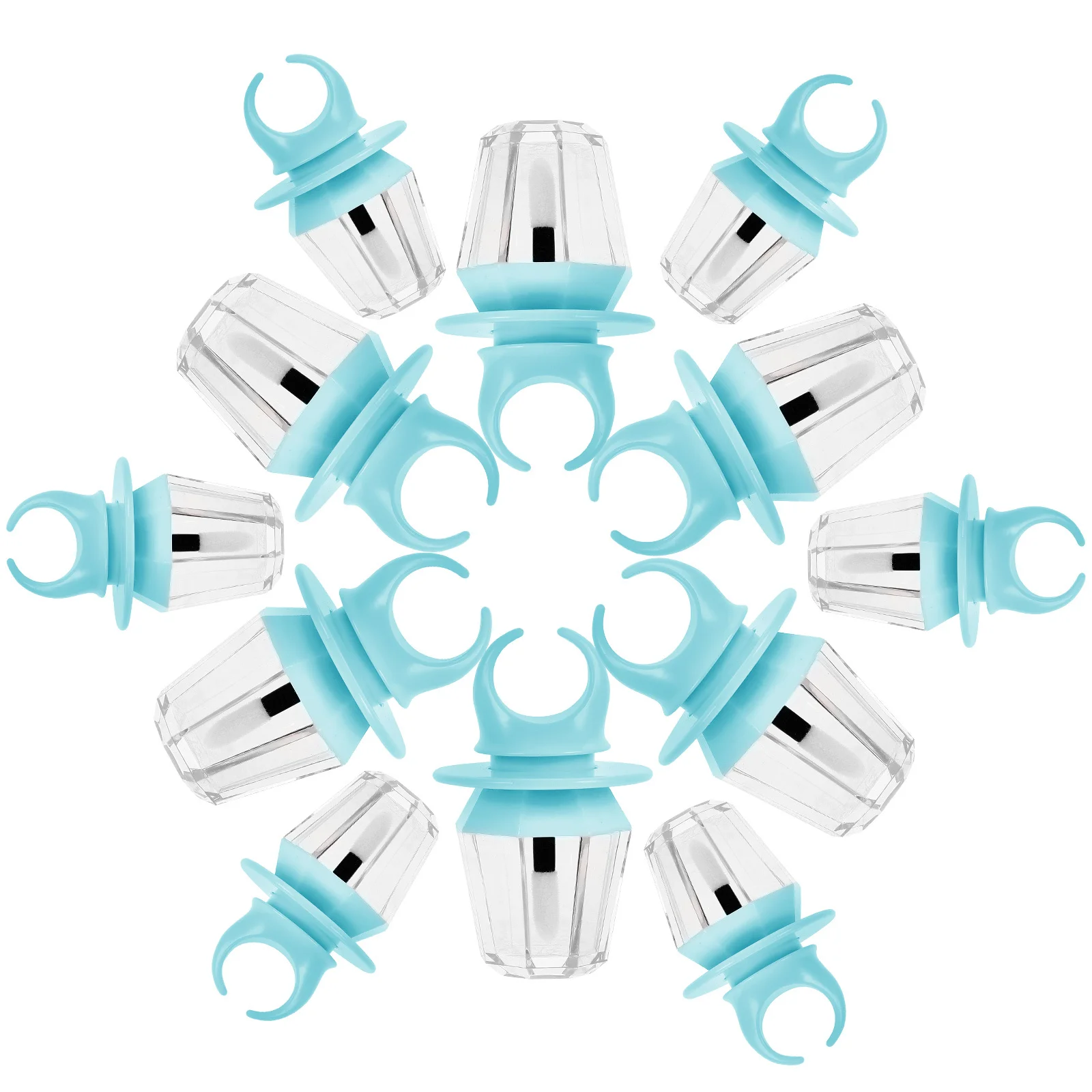 12 stücke Leere Lip Gloss Rohre Wiederverwendbare Lip Ring Form Balsam Behälter Für Diy Lippenstift Creme Lagerung Tragbare Kunststoff