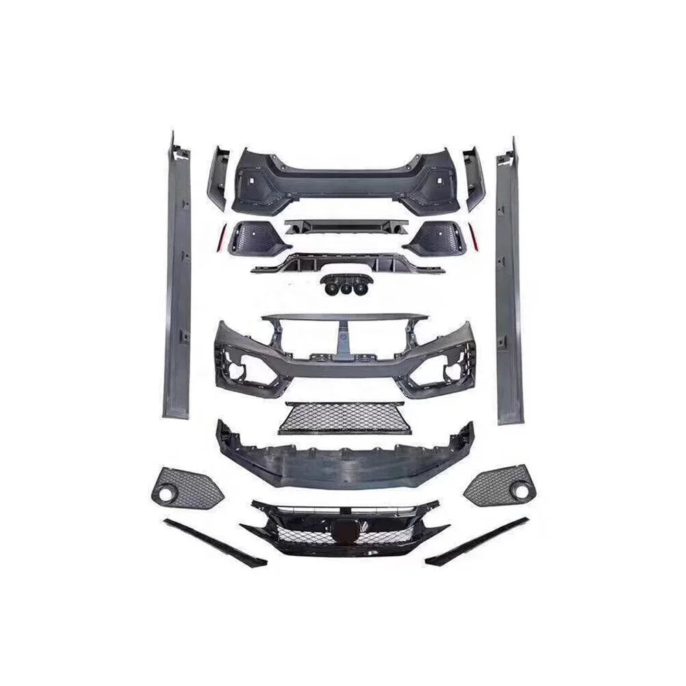 PP body kit For Honda civic type-R front rear bumper side skirt spoiler