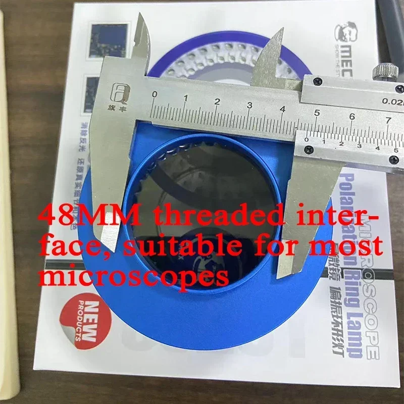 Mechanic LS720 Microscope LED Ring Light Polarized Illuminator Lamp Anti Glare Reflection for Most Stereo Microscopes 48mm Size