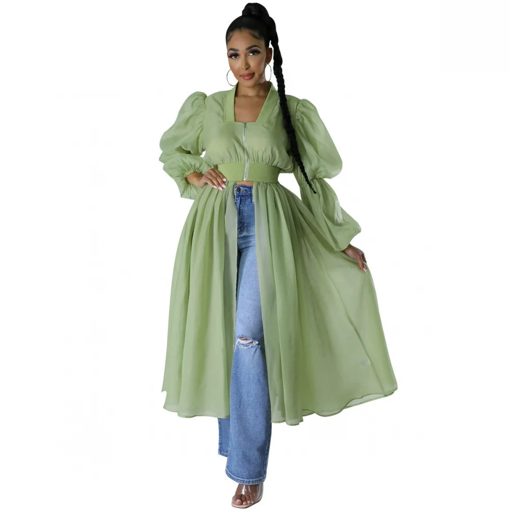 

Dashiki African Mesh Fashion Women Long Shirt High Quality Lady Clothes Vintage Chic Sexy Maxi Dress Women Shirts Blouses