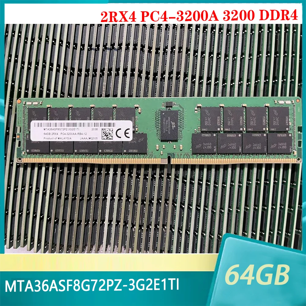 For MT 64GB 64G 2RX4 PC4-3200A 3200 DDR4 MTA36ASF8G72PZ-3G2E1TI Memory