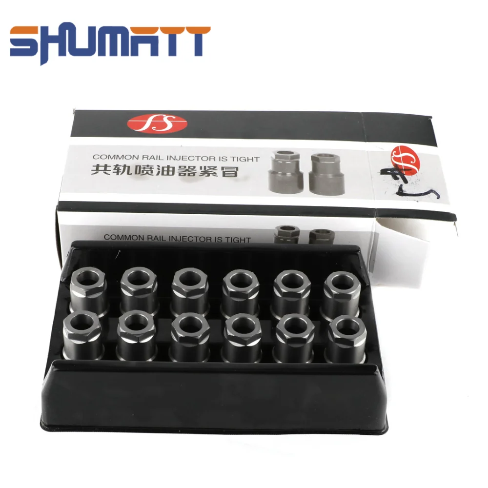 12PCS F00VC14012 5# Φ18.8×35×M17*0.75 Phosphate Gray  Injector Nozzle Tightening Cap Universal F00ZC14006