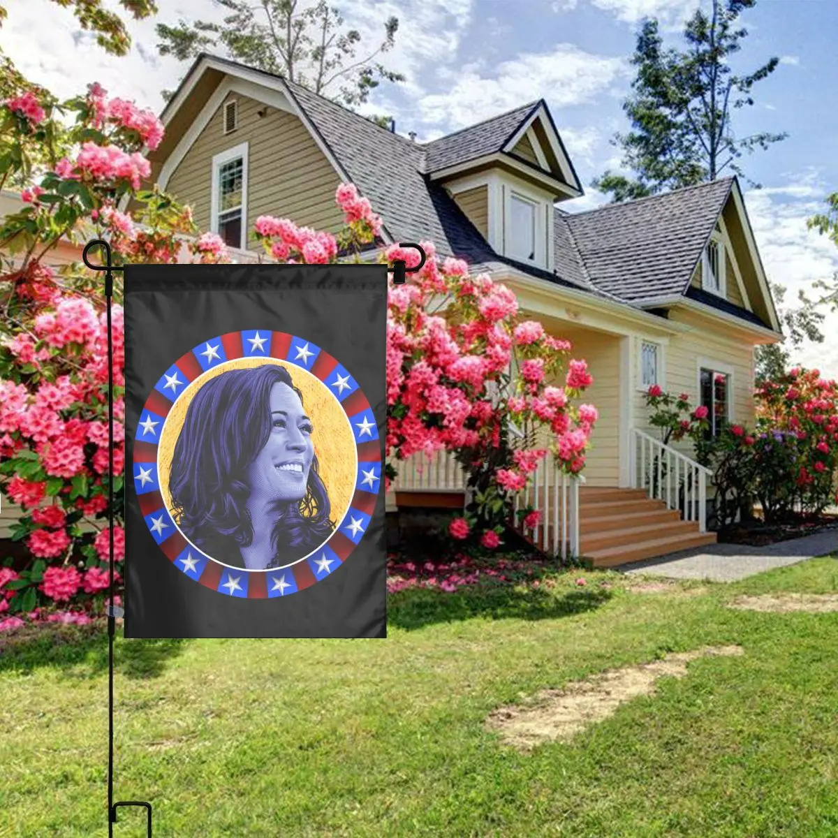 Custom Kamala Harris For President 2024 Garden Flag Vertical Double Sided Yard Flags Outside Decoration 12x18 inch