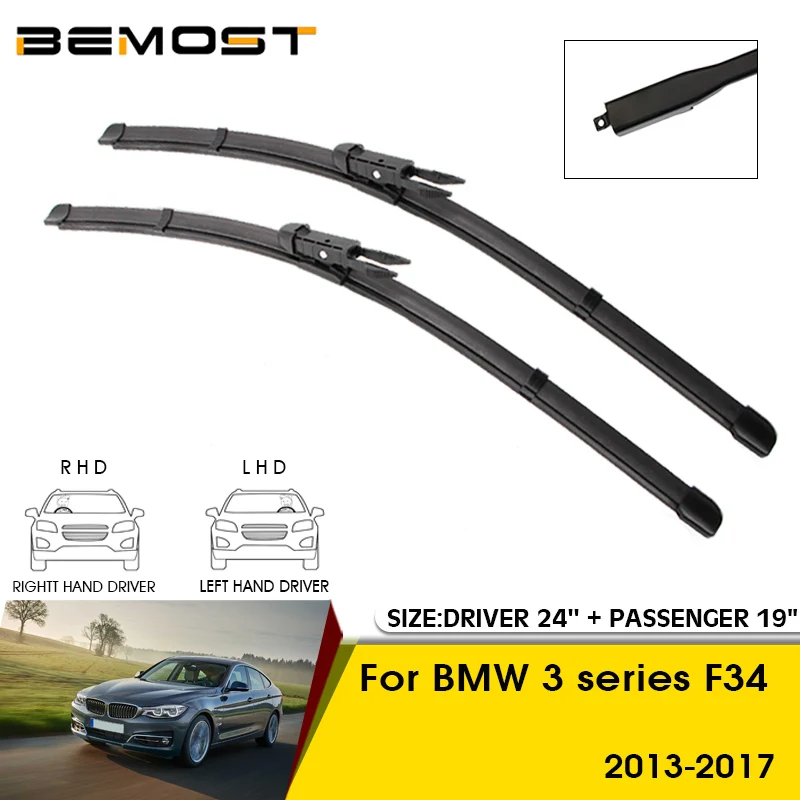 

Car Wiper Blades For BMW 3 series F34 2013-2017 Windshield Windscreen Front Window Blades 24"+19" Car Accessories