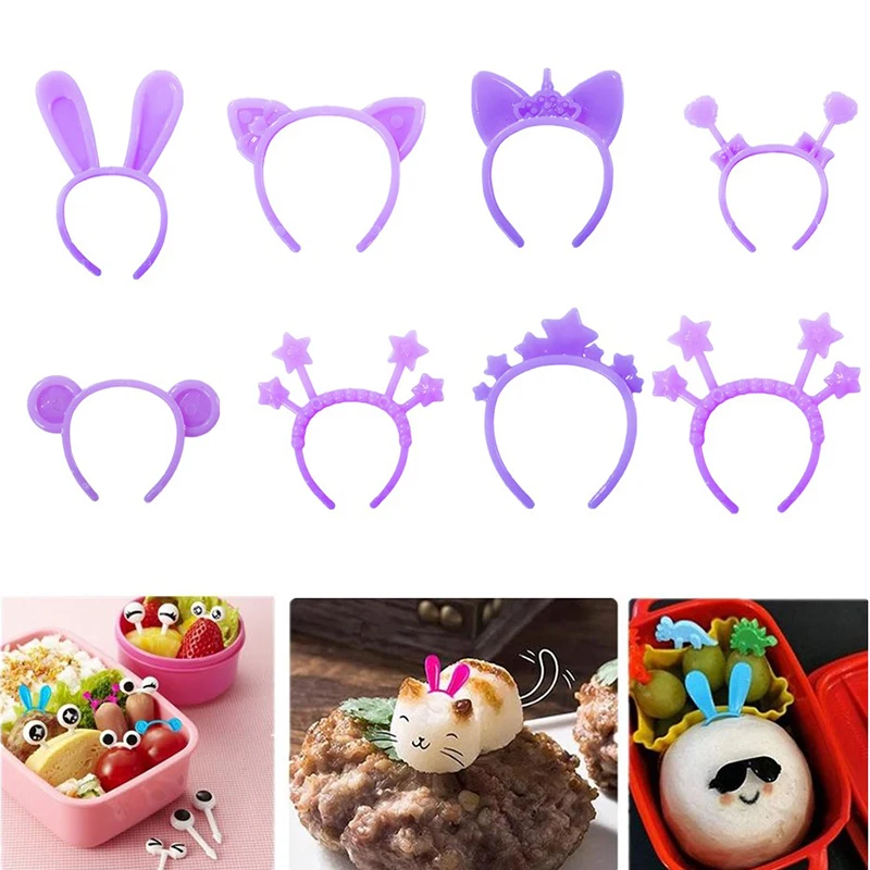 10Pcs Bento Decoration Tools Lunch Bento Box Food Headwear Buffet Sandwich Toppers Decor For Bento Decoration