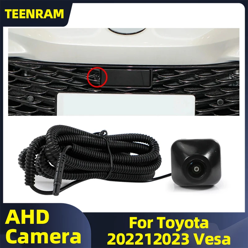 

TEENRAM for Toyota 2022/2023 Vesa Night Vision Fisheye 150° OEM Vehicle Front Camera Waterproof AHD 1080P Car Front View Camera