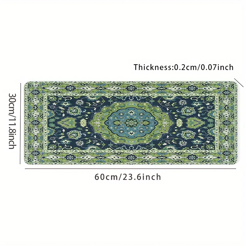 Retro Persian style gaming mouse pad, non-slip rubber base With stitched edges, suitable for laptops, offices and home image 3