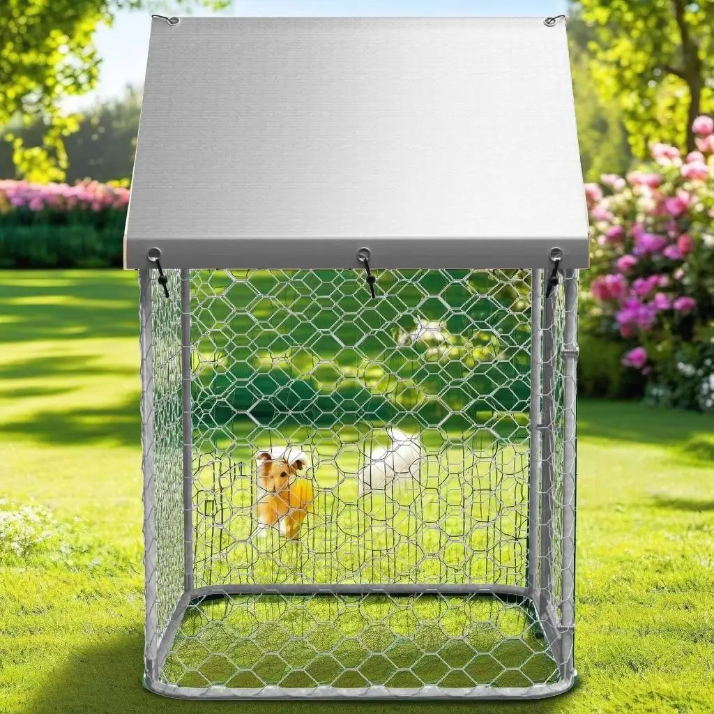 

Outdoor Dog Kennel with Roof 39. for X3 9. X5 9.1