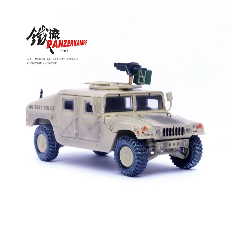 1:64 Scale Diecast Alloy 12500AA Hummer Launcher Military Off Road Vehicle Toys Cars Model Classics Adult Gifts Souvenir Display