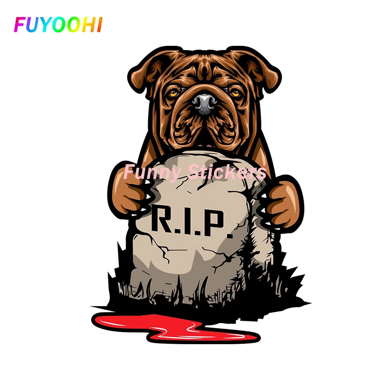 FUYOOHI Play Stickers for Bulldog Car Stickers Creativite Decal Funny Car Styling Sticker Motorcycle Waterproof Sunscreen Decal