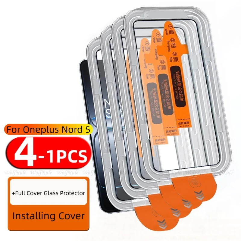 4/3/2/1 шт. для Oneplus Nord 5 стекло Oneplus Nord 5 закаленное стекло 9H полное покрытие без клея защитная пленка для экрана Oneplus Nord 5