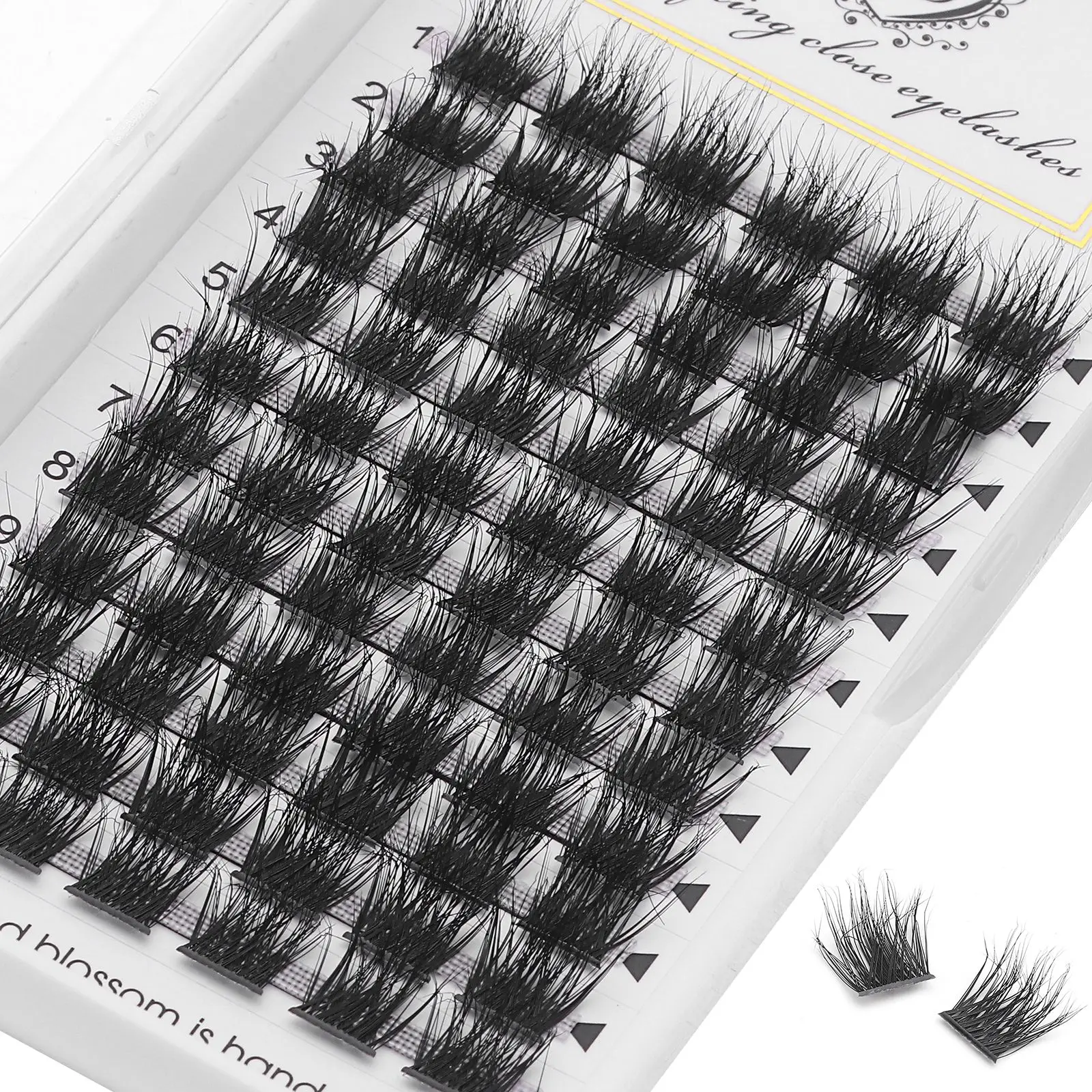 Soft Fluff Individual Cluster Lashes Dramatic Faux Mink Lash Clusters Long Wispy D Curl DIY Eyelash Extension at Home