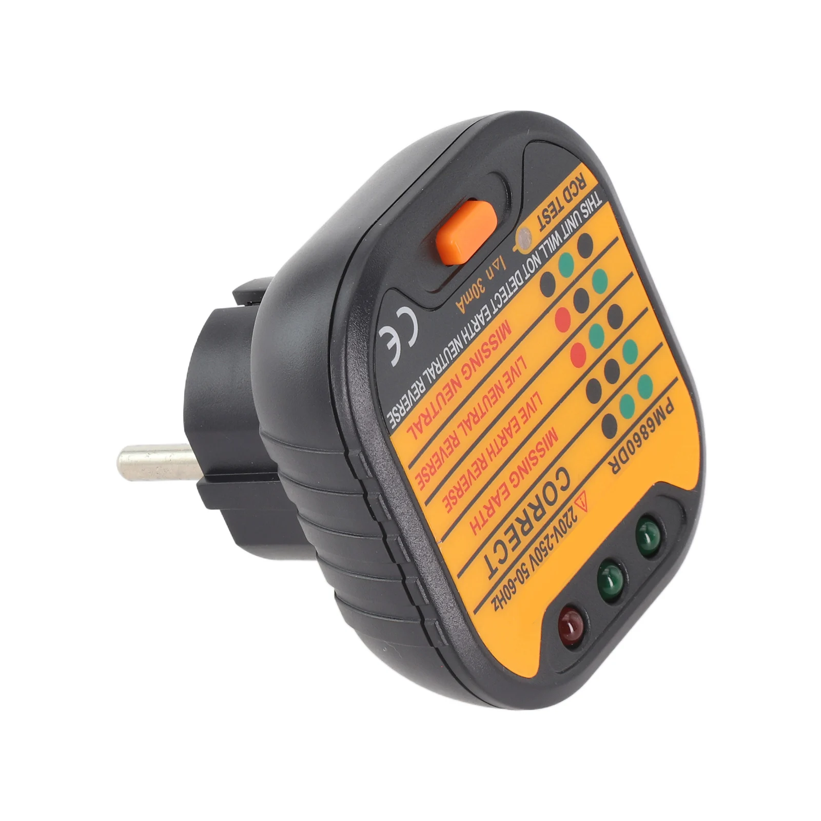 CATII V Circuit Polarity CATII V Circuit Polarity Voltage Outlet Socket Tester Detector GFCI RCD Test Function