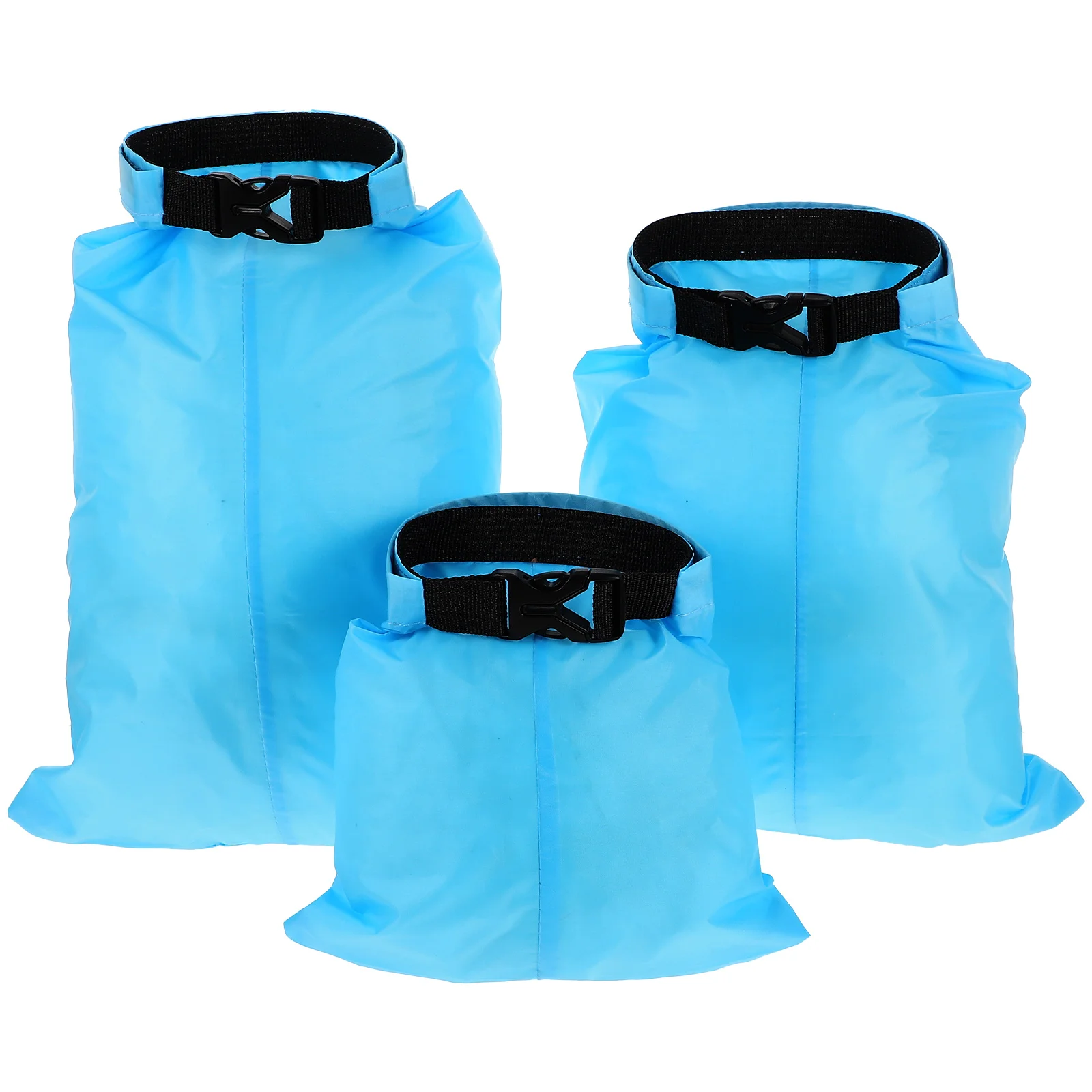 

3pcs Waterproof Dry Bag Set 1.5L 2.5L 3.5L Soft Nylon Floating Bags for Outdoor Rafting Camping Kayaking Storage Pouch