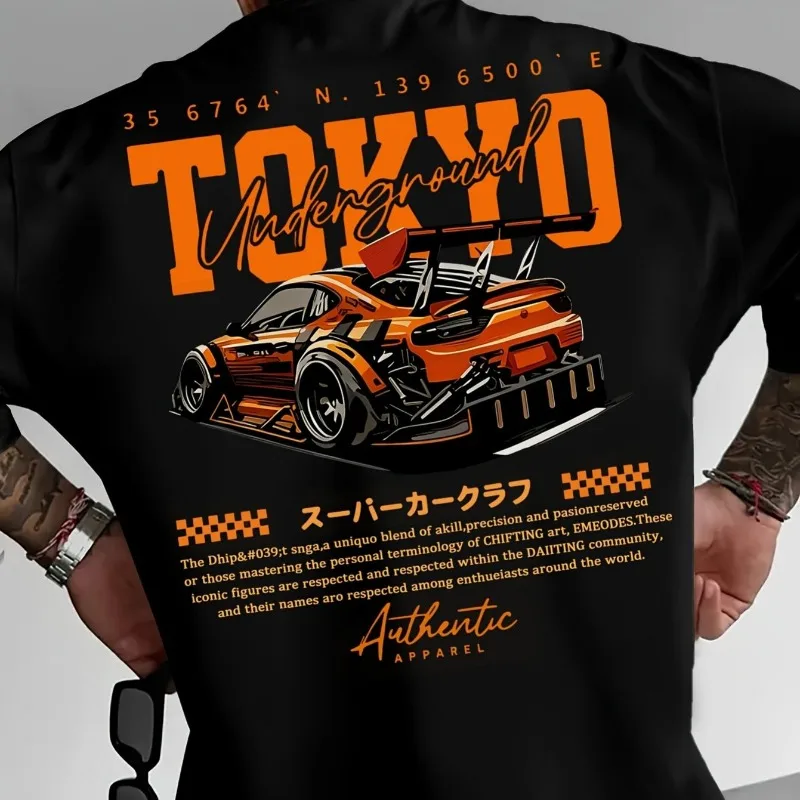 Tokyo Underground JDM Racing Theme Men's T-shirt Summer New Style Unisex T-shirt