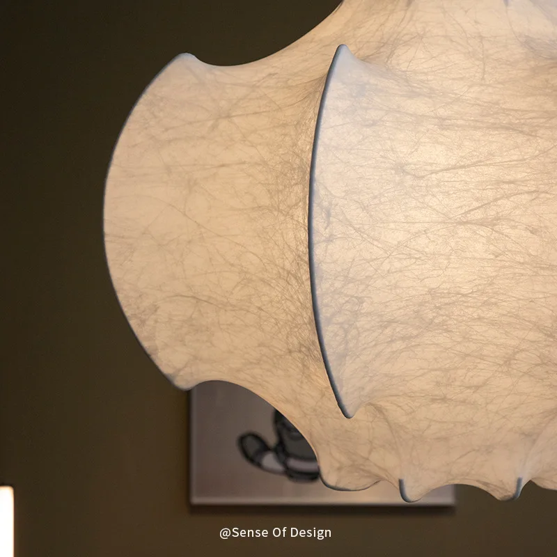 Lustre de seda italiano designer quarto lâmpada estudo sala estar