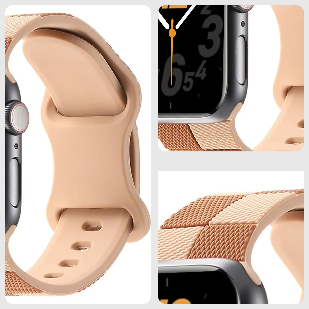 สายซิลิโคนสําหรับ Apple Watch 46 มม.44 มม.45 มม.40 มม.41 มม.42-38 มม.สร้อยข้อมือกีฬาสําหรับ iWatch Series 10 8 7 6 5 4 Ultra 2 49 มม.