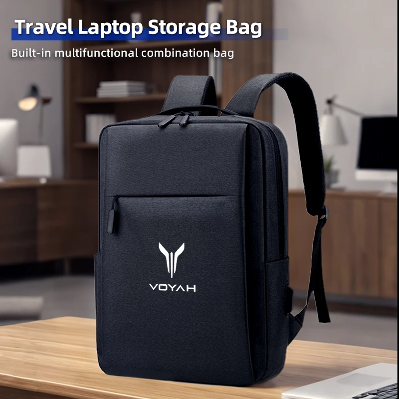 حقيبة ظهر للكمبيوتر المحمول بشعار السيارة حقيبة سفر مقاومة للماء حقيبة أعمال للرجال حقيبة ظهر لـ Dongfeng Voyah Dreamer Free 2021 2022 2023 2024 #3