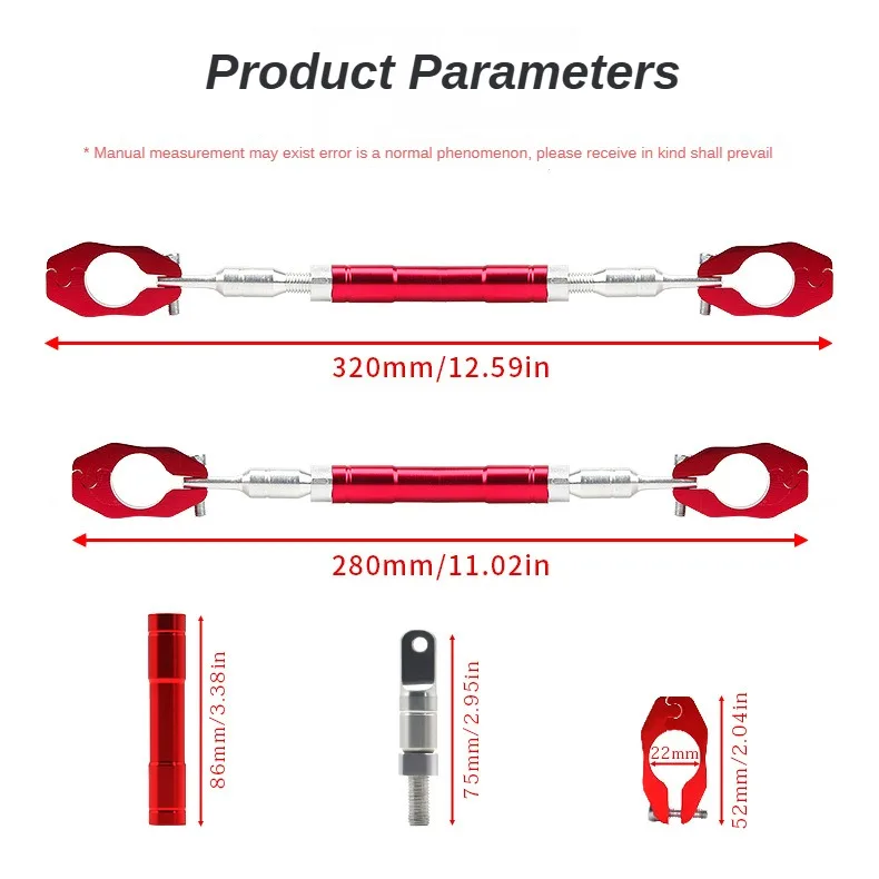 Motorcycle Balance Bar Handle Bracket Cnc Reinforced Level Crossbar Handlebar Modification Accessories Steering Wheel Strength