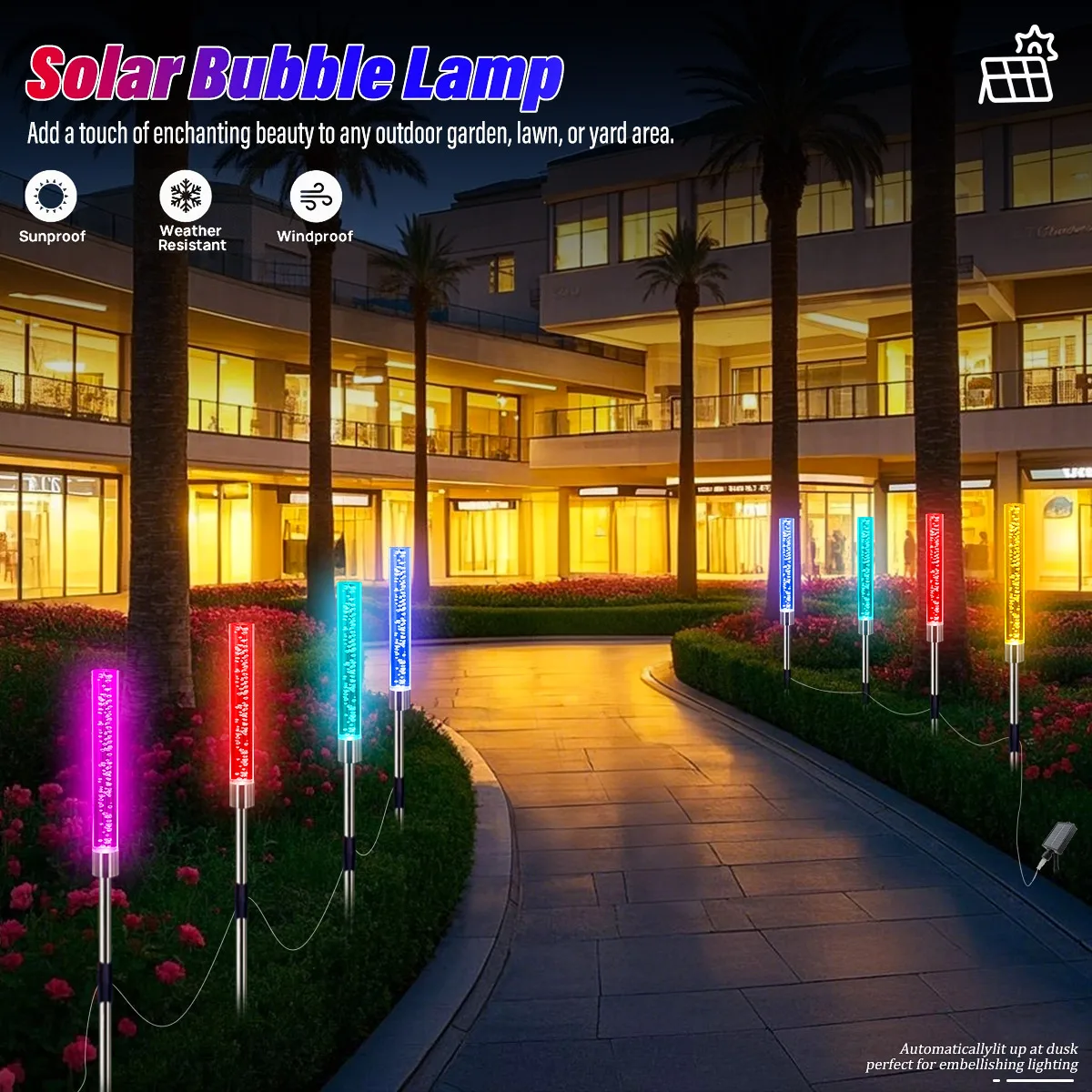 

Solar Bubble Light LED Outdoor Garden Light Color Change Solar Colorful Reed Lights Garden Lights Solar Lights Outdoor Garden