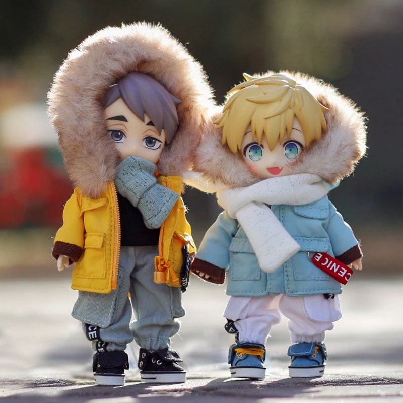 YESTARY Bjd ตุ๊กตาอุปกรณ์เสริมลงเสื้อ DIY Obitsu 11ตุ๊กตาเสื้อผ้าแฟชั่น Cotton Coat Hooded Jacket สำหรับ Ob11 Molly Gsc piccodo