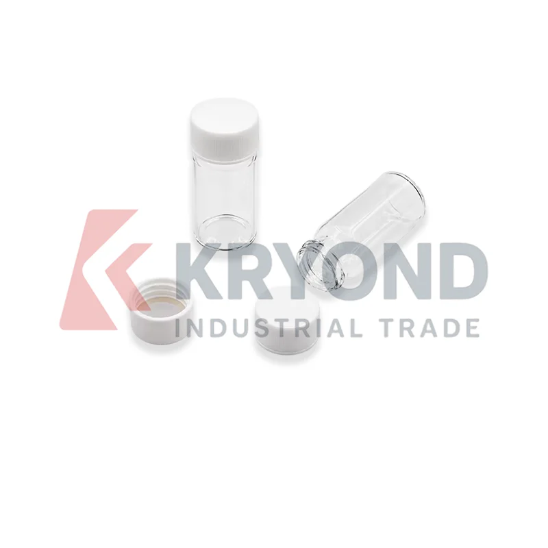 EPA 20ml Clear Glass Vial Chromatography PTFE Septa Screw Cap Laboratory Research Use Application Chemical Analysis Accessory