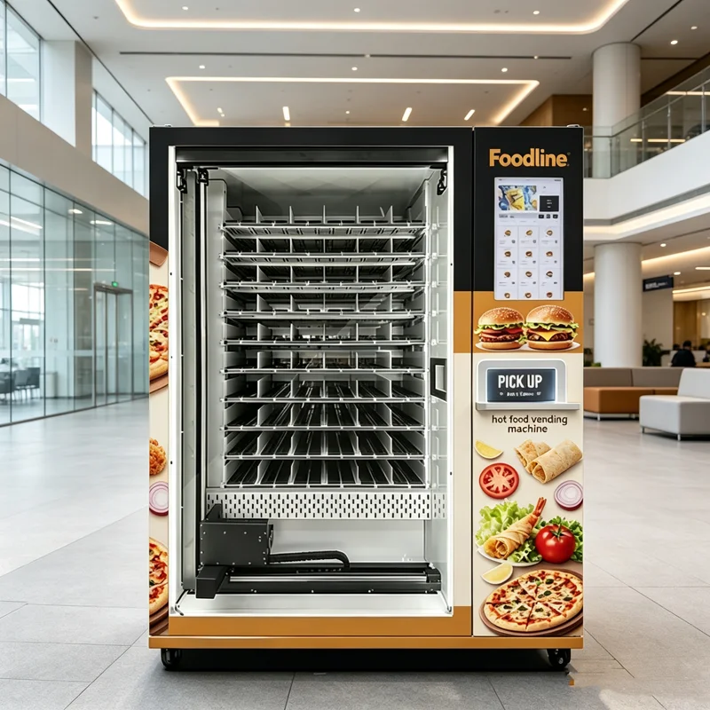 Lunch Box Rice Hot Food Vending Machine Automatic with Refrigerator Keeping Fresh Microwave Fast Heating Hamburger Vending OME