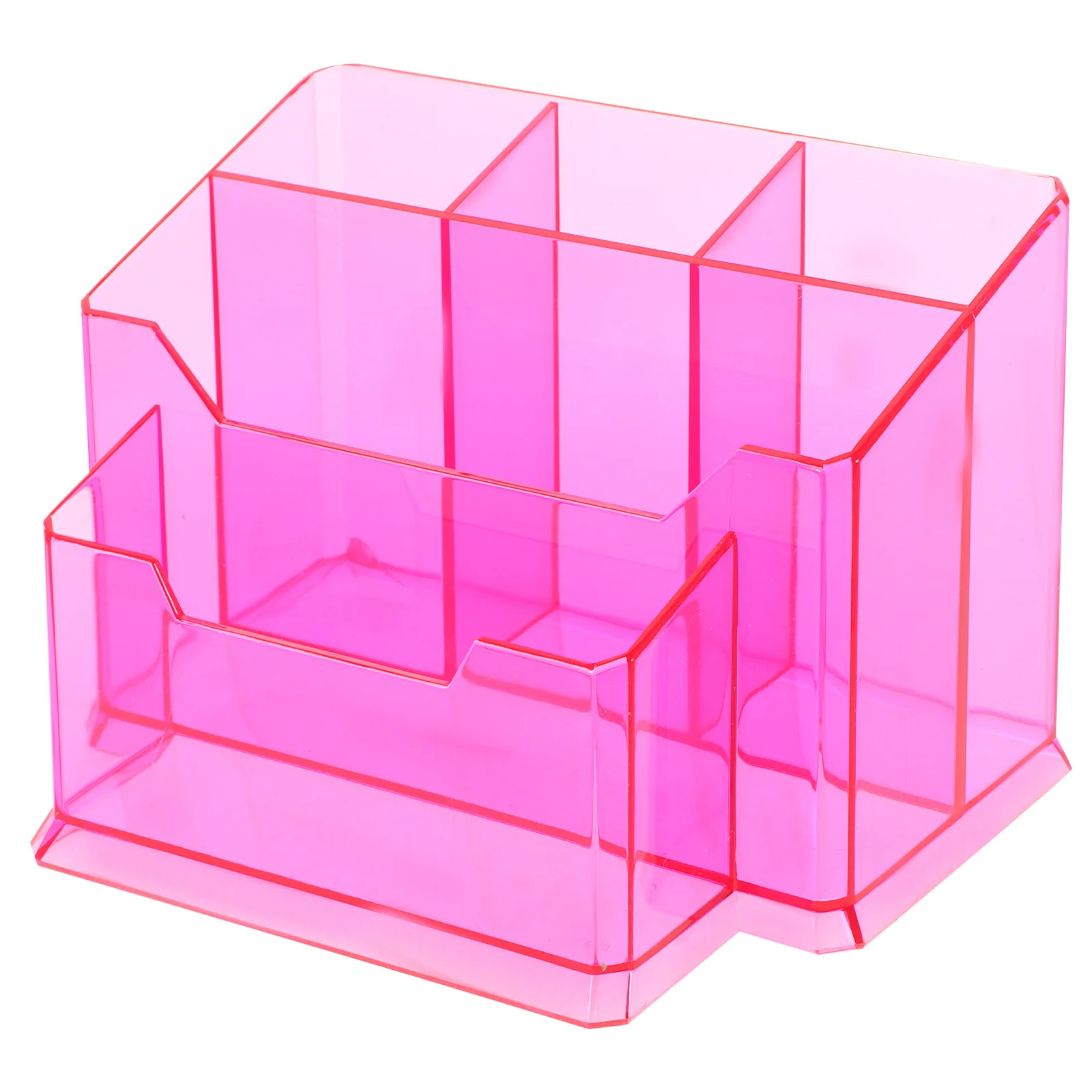 Organizzatore da scrivania per trucco Struttura acrilica Design con fondo ispessito Contiene strumenti per unghie Accessori per il trucco Organizzatore per il trucco Facile da usare