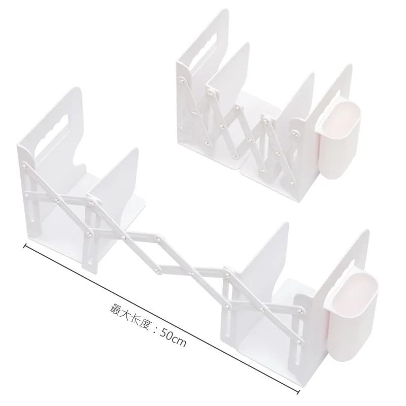 Fermalibri retrattili per scaffali supporto per libri scaffale regolabile con portapenne Organizer da scrivania cartella tappi per libri