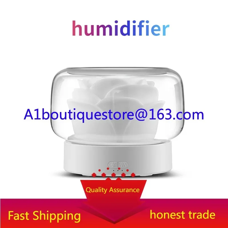 

Portable Floral Design 400ml Mini Ultrasonic Air Humidifier Home Desktop Office