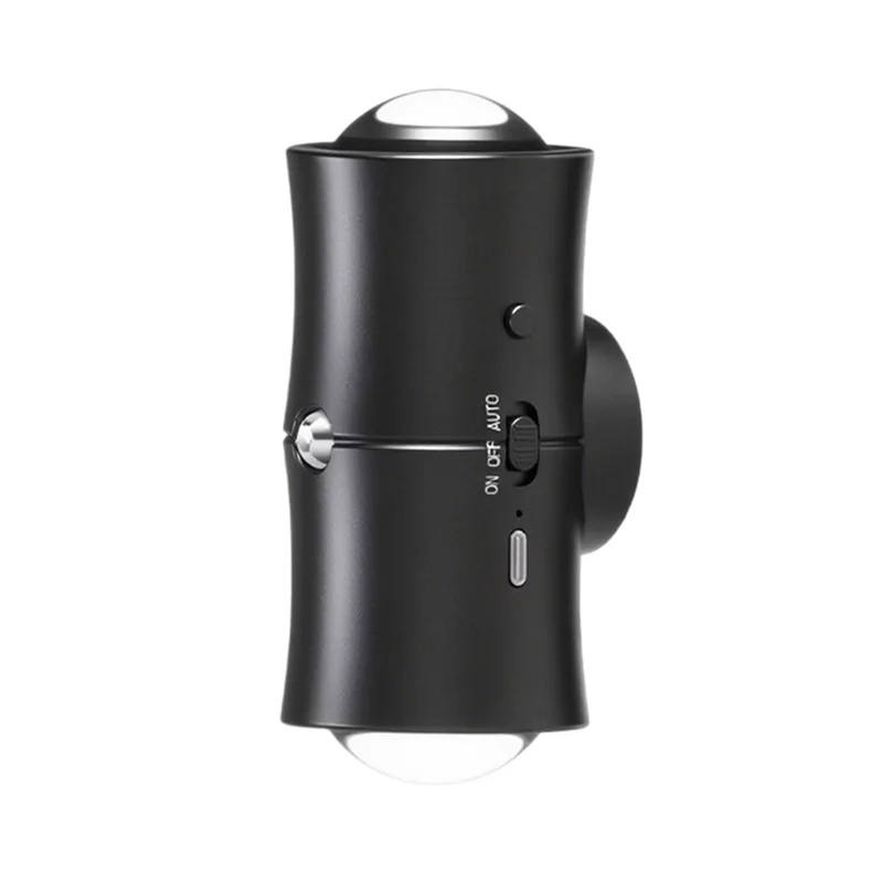 ABDJ-USB 충전식 RGB 듀얼 헤드 모션 센서 LED 벽 램프 침실 복도 계단 야간 조명용 7색 조명