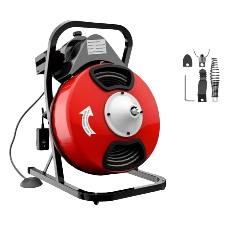 High-Pressure Electric Pipe Cleaning Machine Auto Feed Sewer Snake Drain Unclogging Tool for Residential Commercial Drainage Pip - view 4