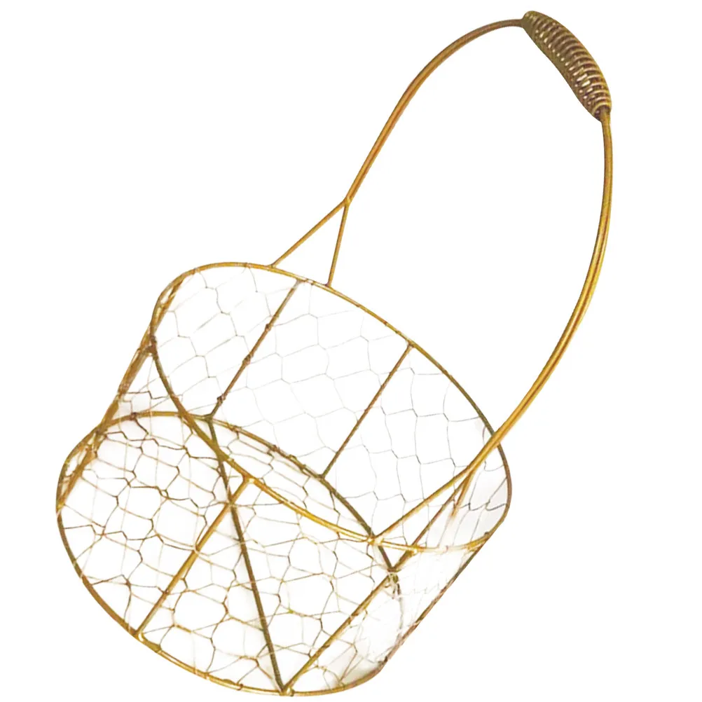 

Корзина для цветов из железной проволоки, круглая, для свадебного декора, хранения, для свадебных подарков, косметики, растений, домашнего декора