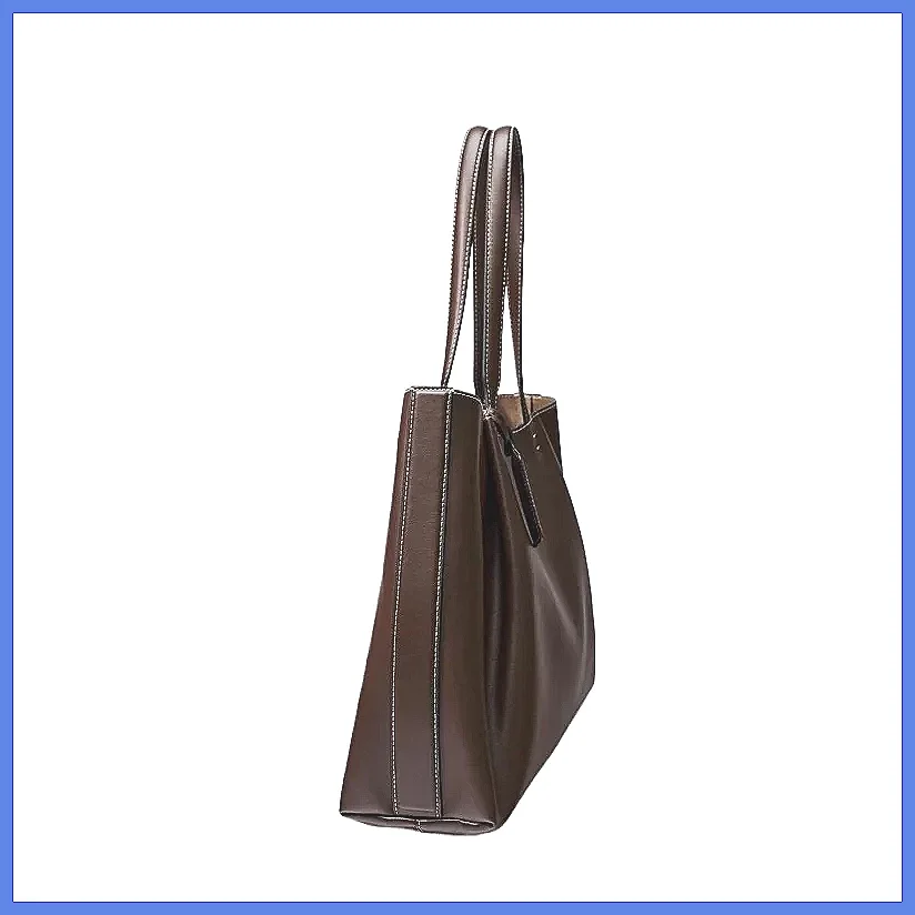 Fashionable Solid Color Tote Bag for Women, Top Handle Simple Shoulder Bag, Luxury Design Clip Closure handbag women bag image 3