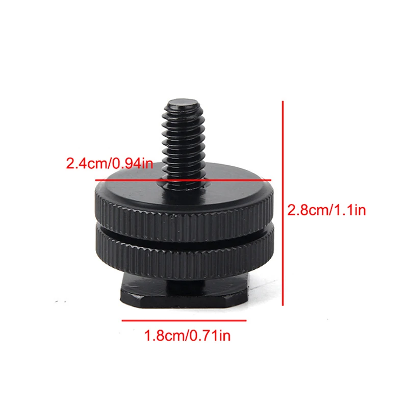 1Pc 1/4 portability For Double-Layer Camera Hot Shoe Adapter Accessories Hot Shoe Phone Holder Nut Cold Shoe Adapter Bracket