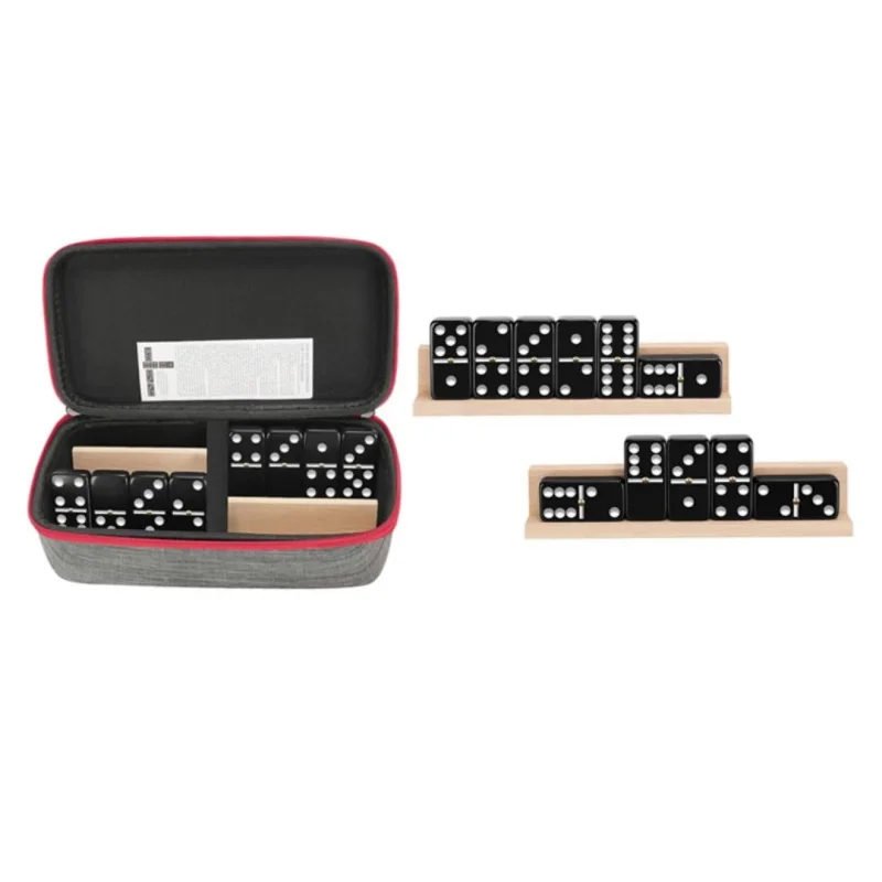 

Double Six Black Domino Handheld Gift Box Set 28-card deck game set for family gatherings and parties domino Brain-teaser Game