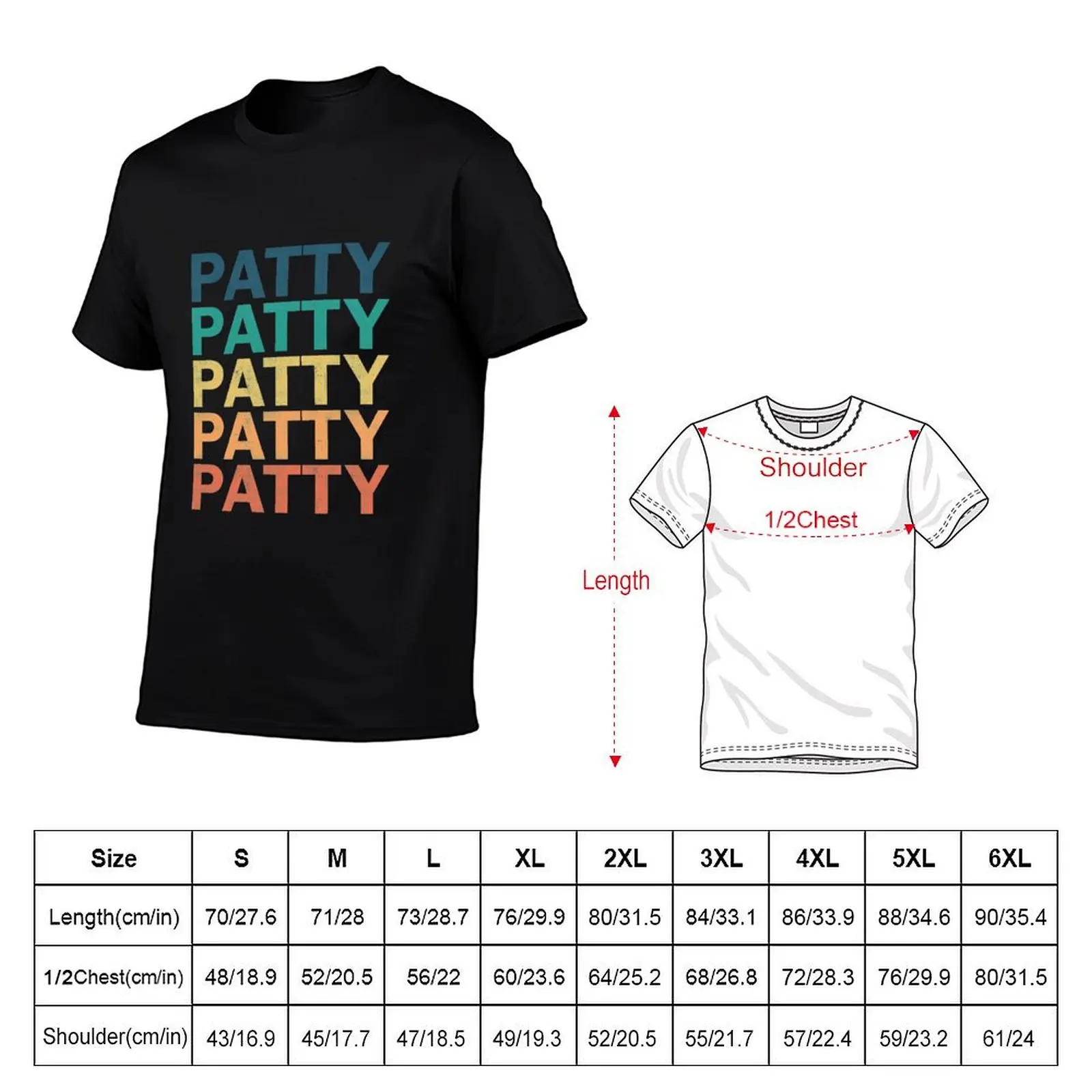 Name Gift - Tee Item high Patty t cotton man Retro Vintage Patty shirts T-Shirt t T cotton Shirt quality Patty Name 100% shirts