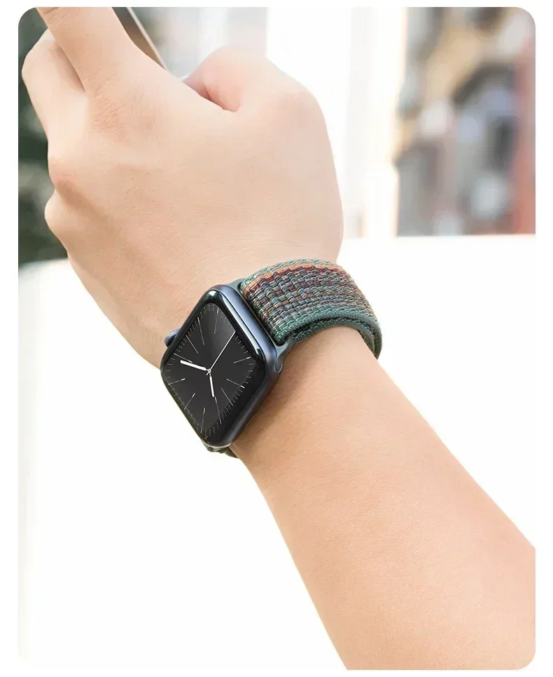 Armbänder für Apple Watch Band 45 mm 46 mm 42 mm 49 mm 44 mm für Nike Nylon Sport Loop Armband Correa iWatch 10 9 8 7 6 5 4 SE Ultra 2 – Detail 29