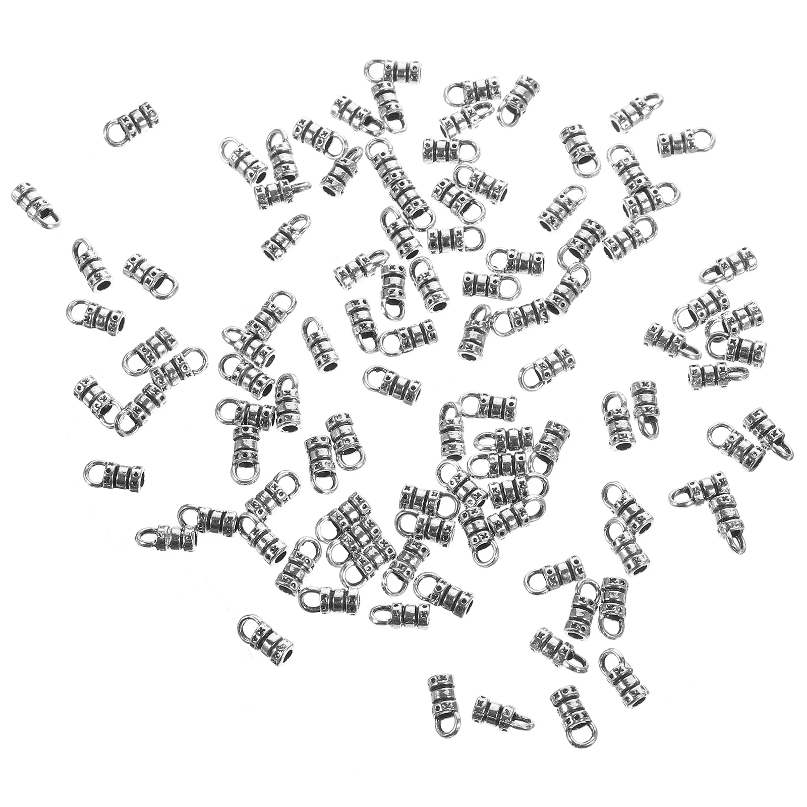 

100 PCS End Cap Man Mens Jewellery Bracelet Caps Cord Ends Jewelry Connection Clasp