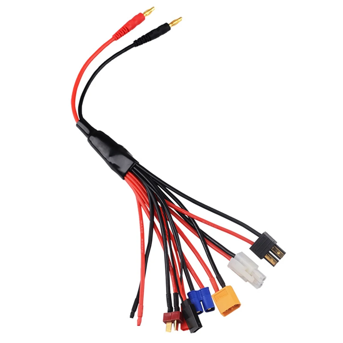 

ABJG-Eight in One RC Lipo Battery Charger Splitter Cable Adapter Connector 4.0mm Banana Plug to JST