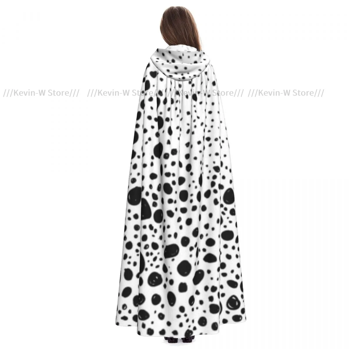 Adult Cloak Cape Hooded Geometric Print Medieval Costume Witch Wicca Vampire Elf Purim Carnival Party