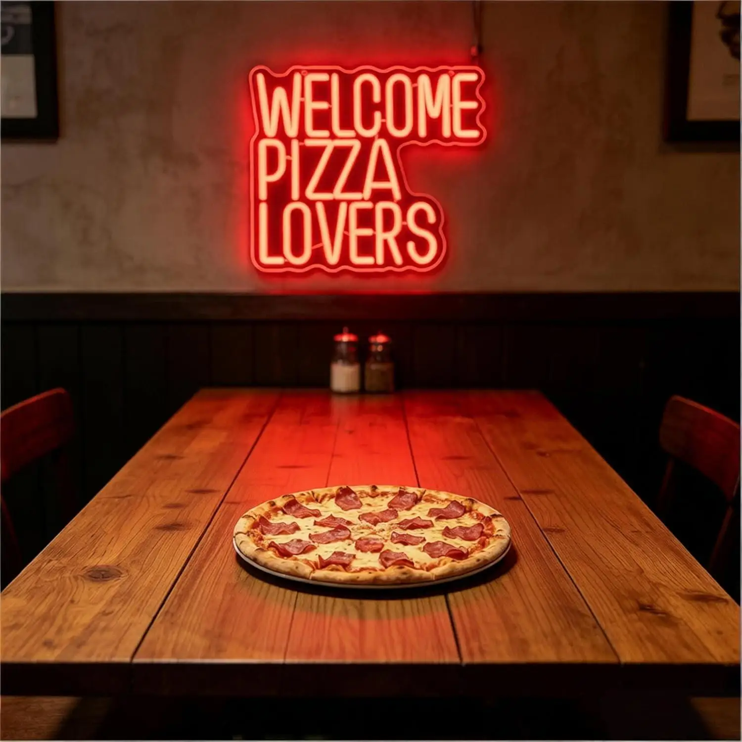 Welcome Pizza Lovers Neon Sign USB Dimmable LED Light for Pizzeria Restaurant Cafe Business Open Sign Wall Decor Signboard Light