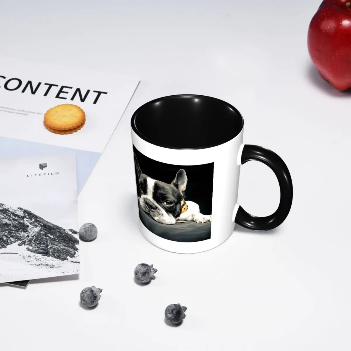 Black Boston Terrier Mug Funny Ceramic Coffee Cups Tea Mugs Milk Cup Drinkware Gifts for Friends