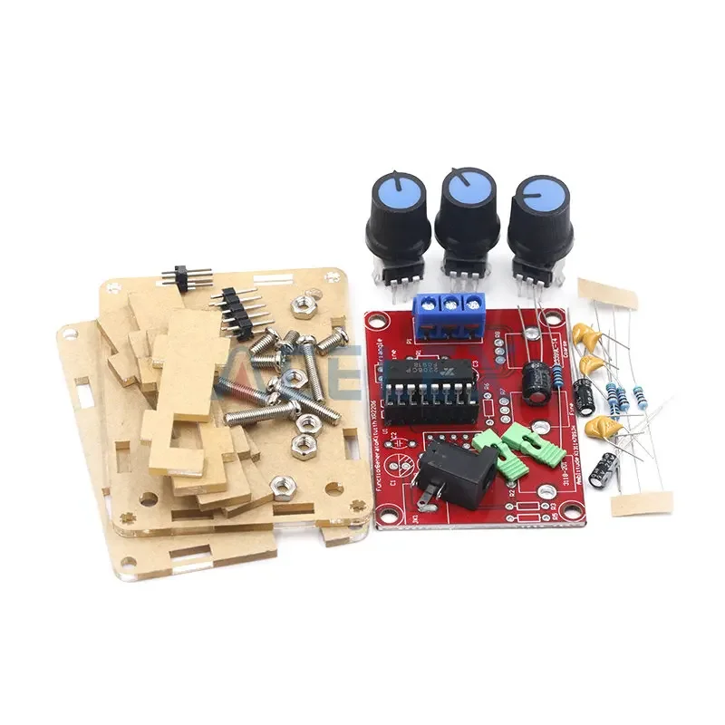 1Hz -1MHz XR2206 Function Signal Generator DIY Kit Sine/Triangle/Square Output Signal Generator Adjustable Frequency Amplitude