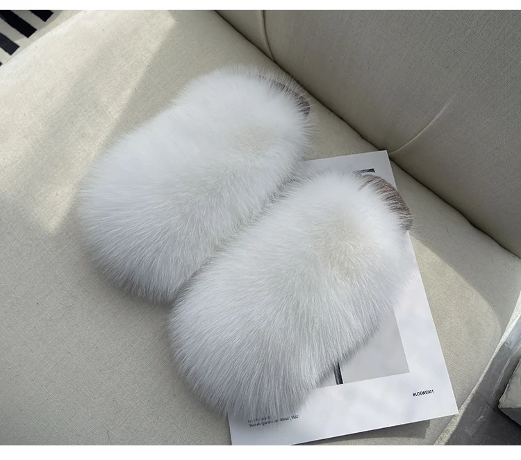 Real Fox Fur Gloves Knitted Women Mittens Winter Girls Fashion Fluffy Warm 100% Real Fox Fur Gloves