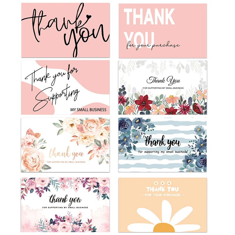 30pcs Thank You Cards Small Business Card Thank You Cards For Your Supporting Business Package Decoration Wedding Party Supplies