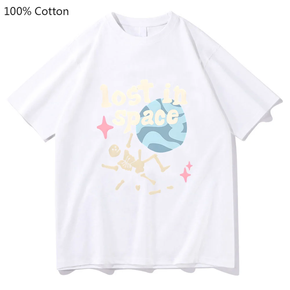 فقدت في الفضاء كوكب تي شيرت للجنسين النساء Kawaii/لطيف 100% القطن بلايز الصيف منتظم البلوز الشعور التصميم شارع العليا #2