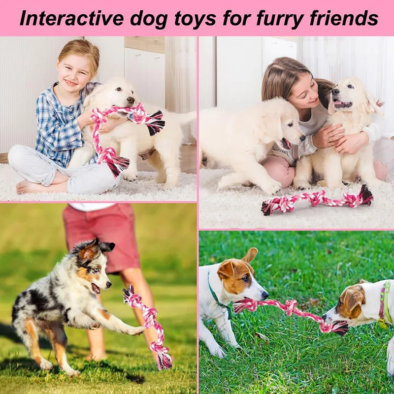 Juguete interactivo para masticar para perros, adecuado para perros pequeños y gatos, cuerda para morder para entrenamiento de perros, resistente al desgaste